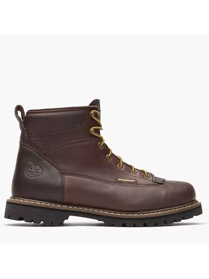Мужские водонепроницаемые рабочие ботинки Lace-To-Toe Georgia Boot — изображение 1 из 7, коричневый