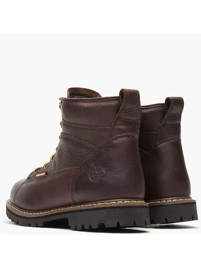 Мужские водонепроницаемые рабочие ботинки Lace-To-Toe Georgia Boot — изображение 4 из 7, коричневый