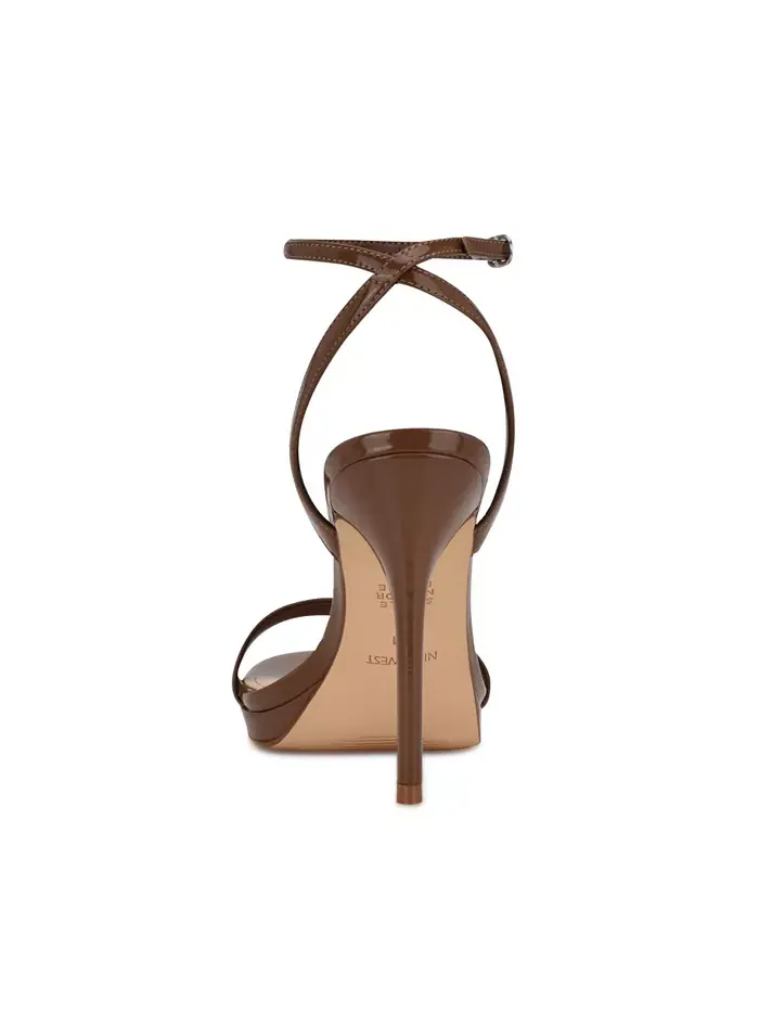 Женские босоножки Loola с ремешком на щиколотке и высокой шпилькой Nine West — изображение 3 из 5, коричневый