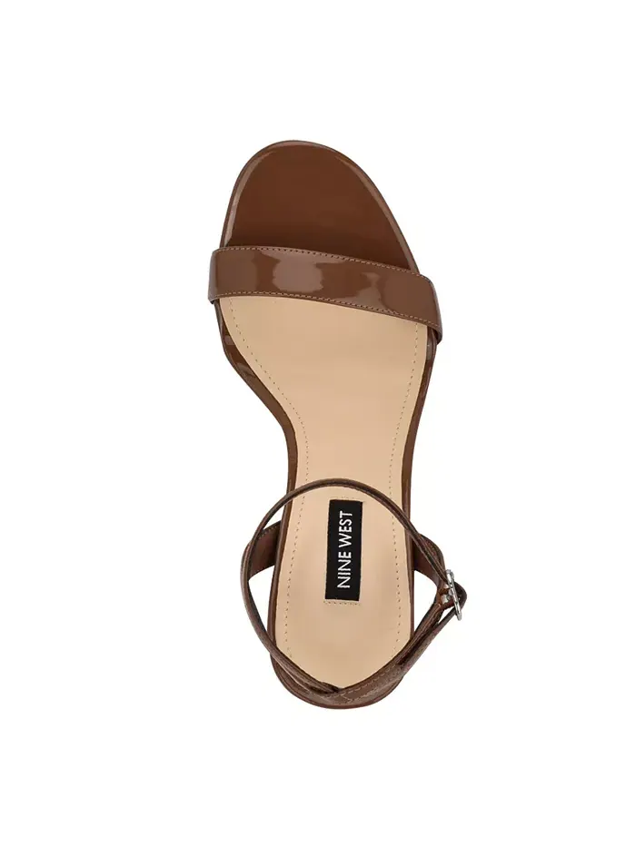 Женские босоножки Loola с ремешком на щиколотке и высокой шпилькой Nine West — изображение 4 из 5, коричневый