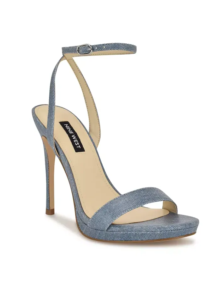 Женские босоножки Loola на шпильке с ремешком на щиколотке Nine West — изображение 1 из 5, джинсовый синий