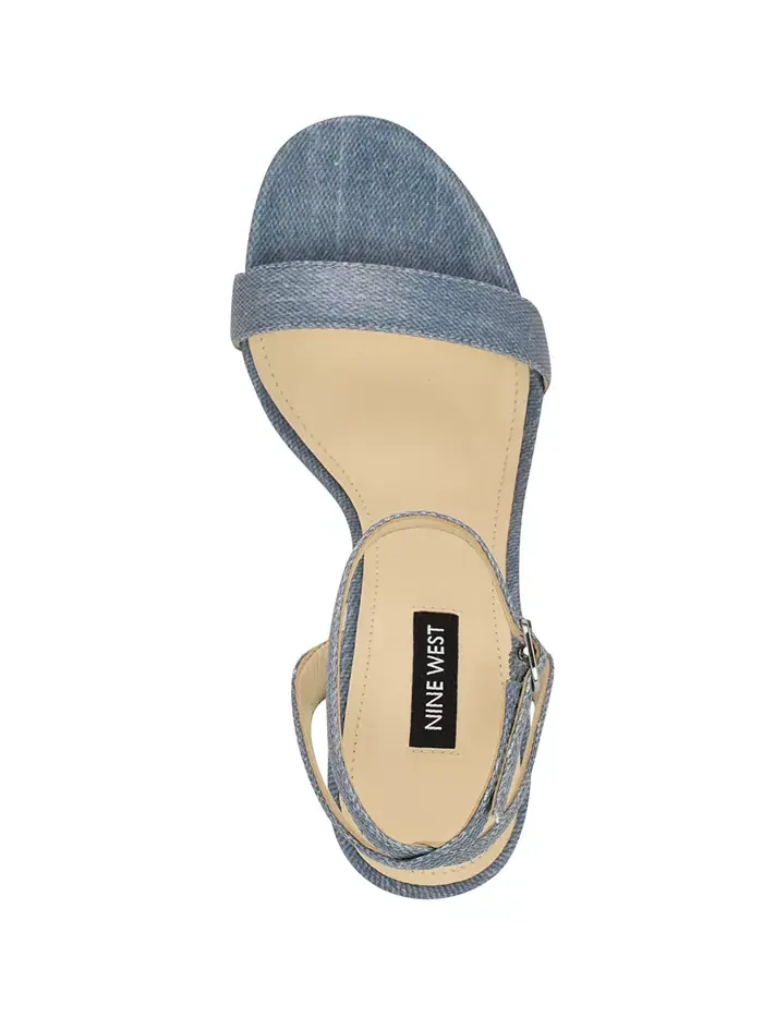 Женские босоножки Loola на шпильке с ремешком на щиколотке Nine West — изображение 5 из 5, джинсовый синий