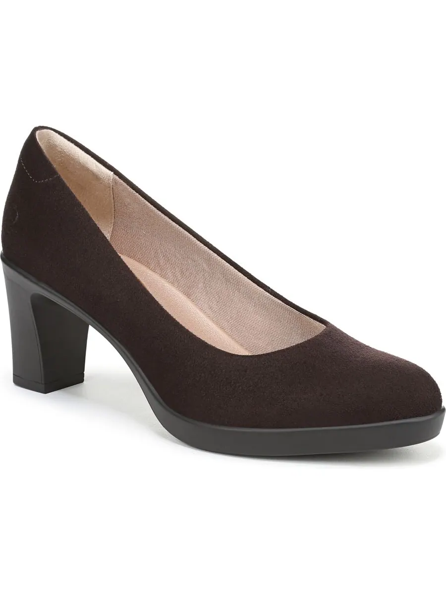 Женские туфли-лодочки Elevate на блочном каблуке LifeStride, Dark Chocolate Microsuede