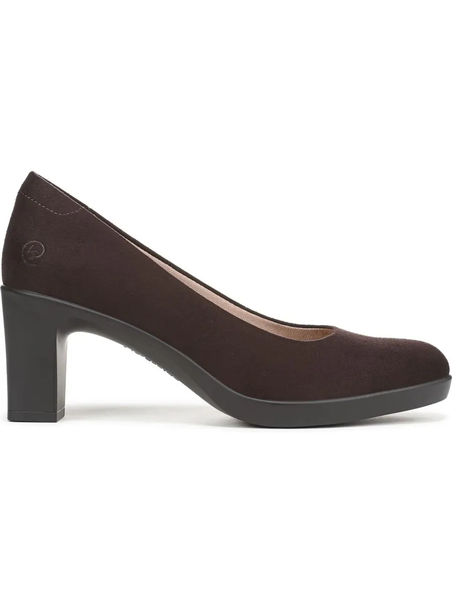 Женские туфли-лодочки Elevate на блочном каблуке LifeStride, Dark Chocolate Microsuede — изображение 2 из 5