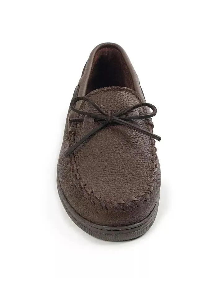 Мужские классические мокасины из лосиной кожи Minnetonka — изображение 3 из 5, шоколад