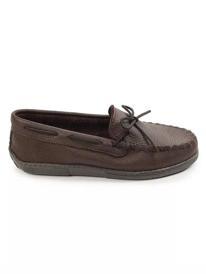 Мужские классические мокасины из лосиной кожи Minnetonka — изображение 4 из 5, шоколад