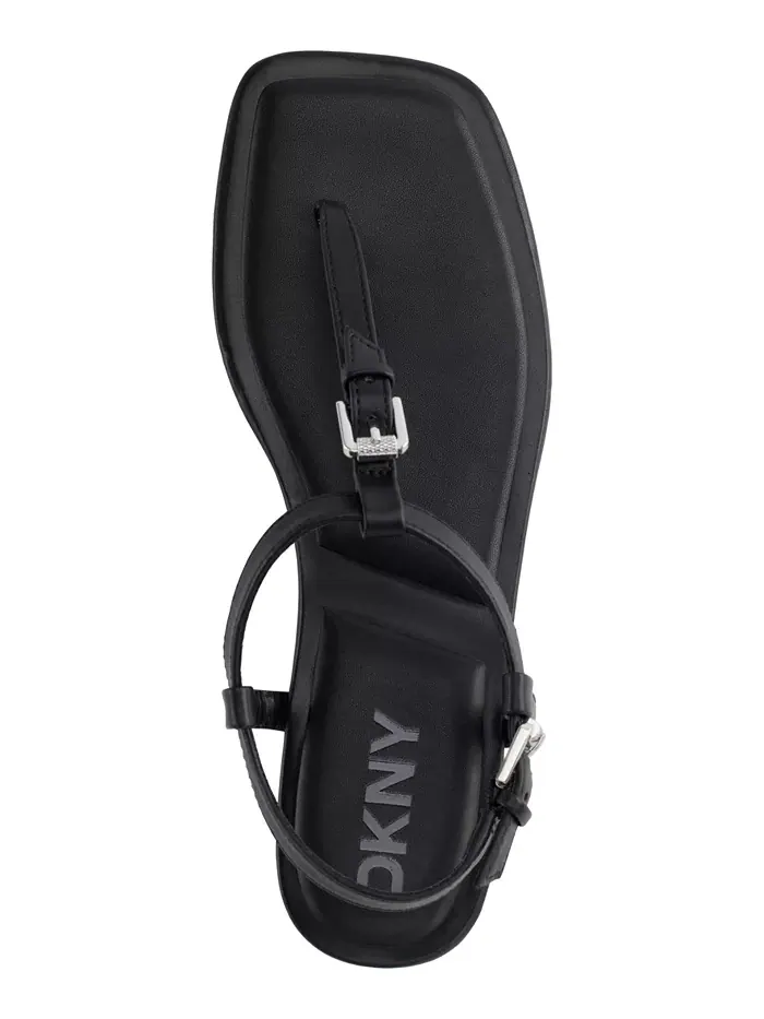 Женские сандалии Datto с Т-образным ремешком DKNY — изображение 4 из 6, черный