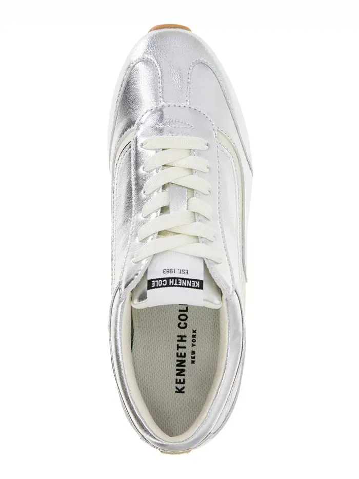 Женские кроссовки Alma на шнуровке Kenneth Cole New York — изображение 4 из 8, серебряный