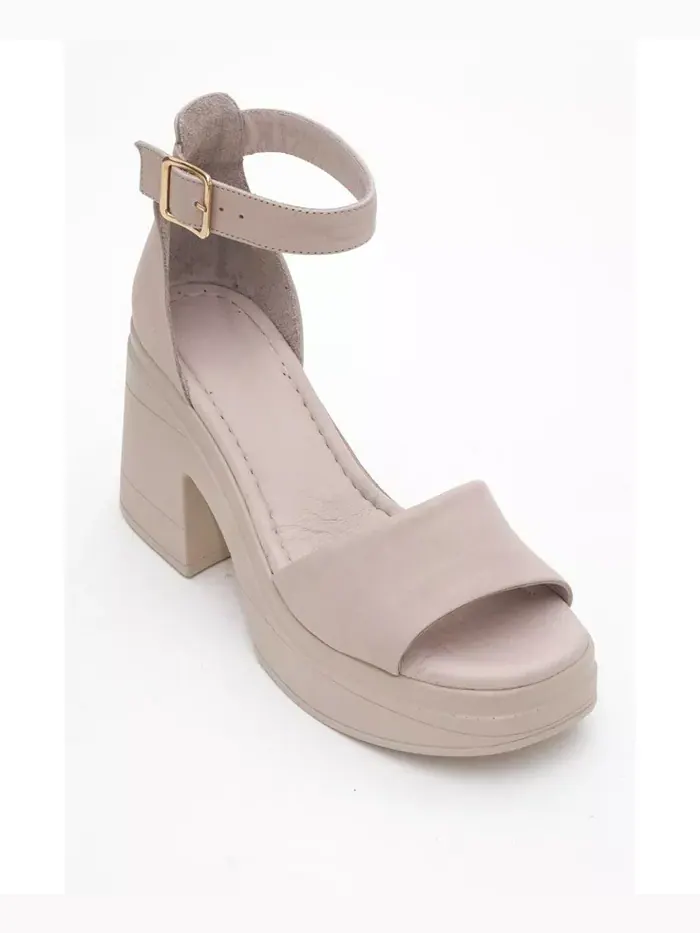 Сандалии MARGOT из кожи на платформе (женские) Forever & Always Shoes — изображение 1 из 6, темный бежевый