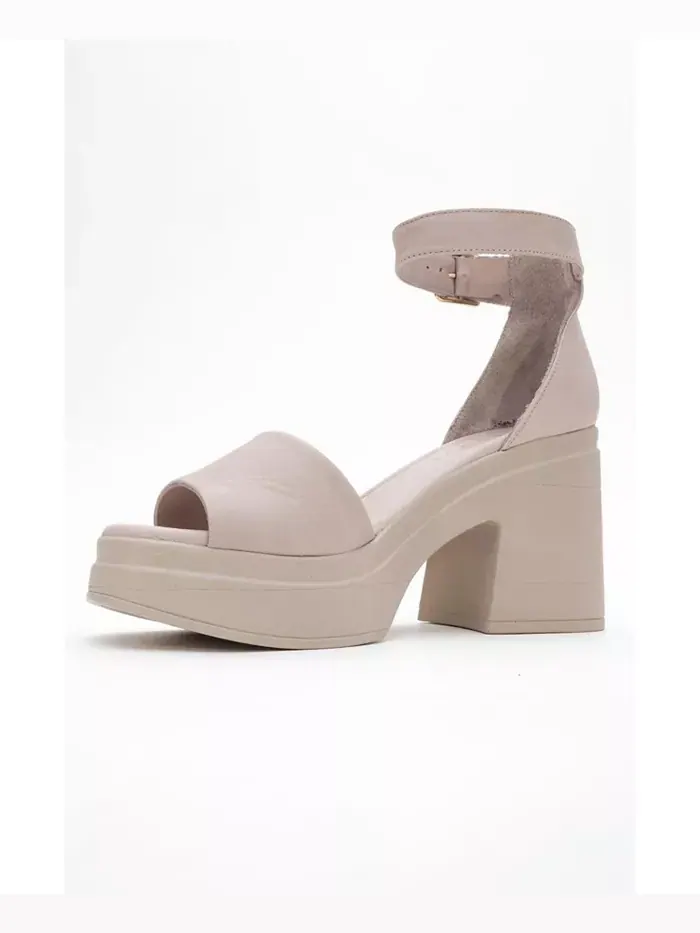Сандалии MARGOT из кожи на платформе (женские) Forever & Always Shoes — изображение 2 из 6, темный бежевый