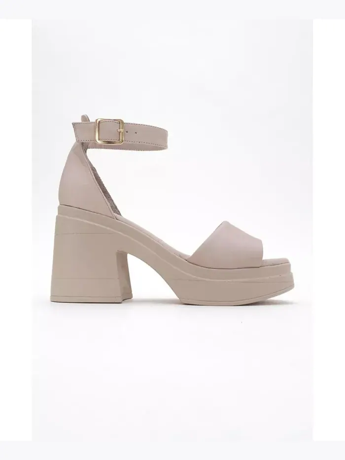 Сандалии MARGOT из кожи на платформе (женские) Forever & Always Shoes — изображение 3 из 6, темный бежевый