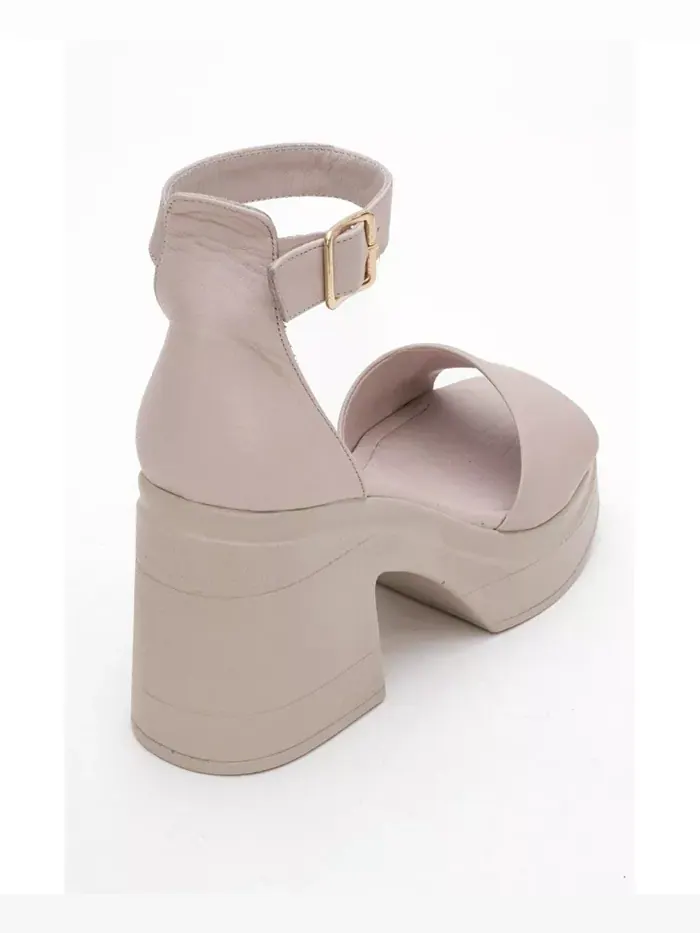 Сандалии MARGOT из кожи на платформе (женские) Forever & Always Shoes — изображение 4 из 6, темный бежевый