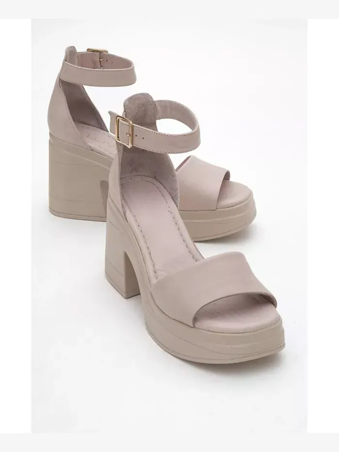 Сандалии MARGOT из кожи на платформе (женские) Forever & Always Shoes — изображение 5 из 6, темный бежевый