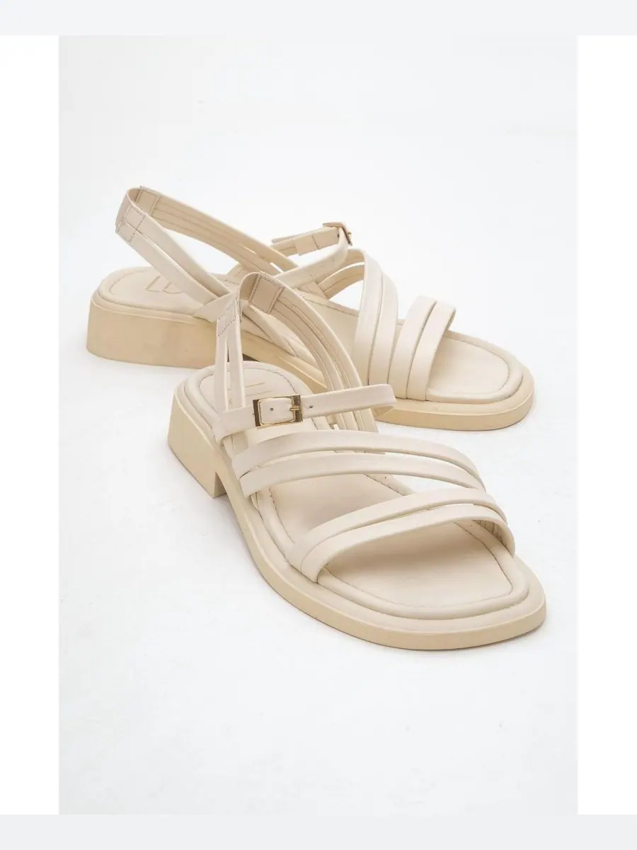 Кожаные сандалии Cesar (женские) Forever & Always Shoes — изображение 2 из 5, бежевый