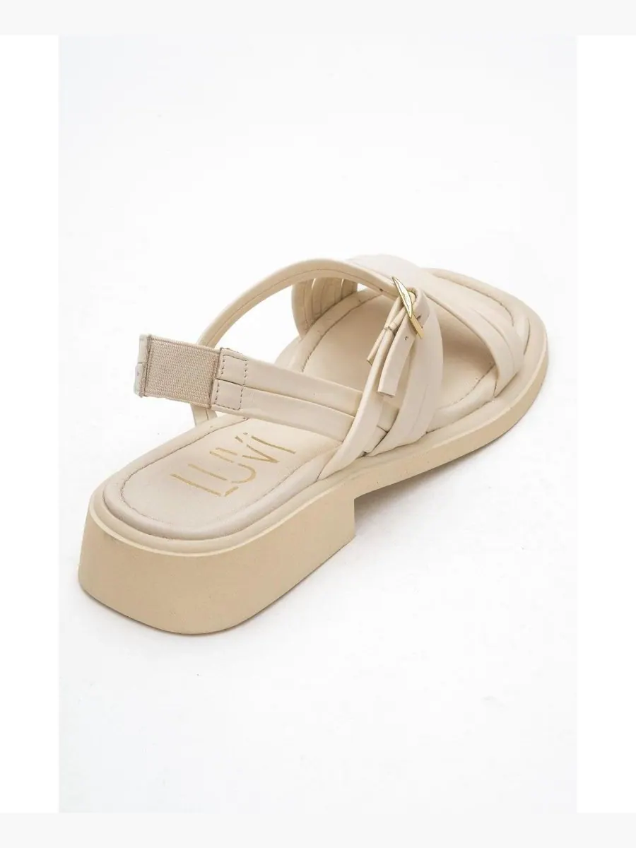 Кожаные сандалии Cesar (женские) Forever & Always Shoes — изображение 4 из 5, бежевый