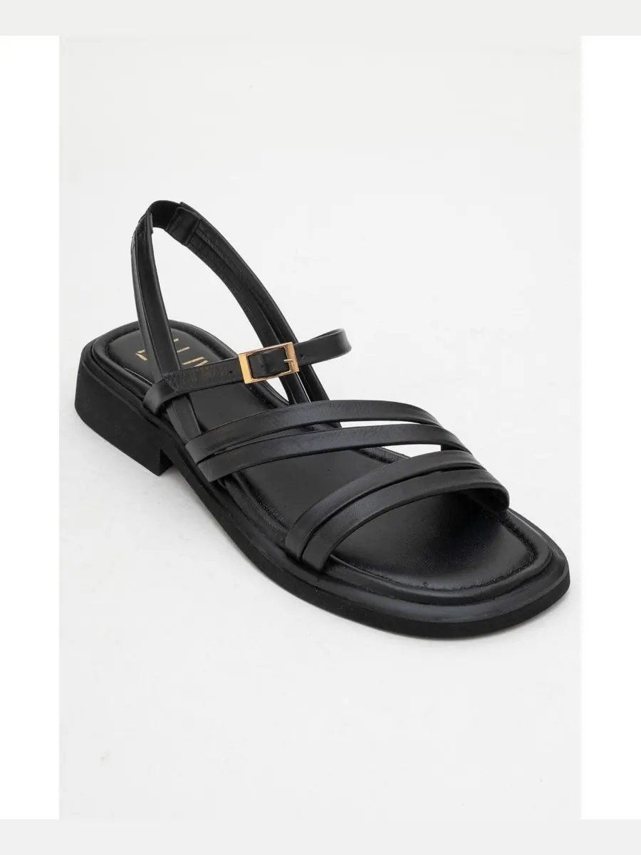 Кожаные сандалии Cesar (женские) Forever & Always Shoes — изображение 1 из 5, черный