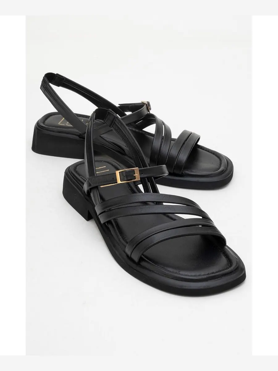 Кожаные сандалии Cesar (женские) Forever & Always Shoes — изображение 2 из 5, черный