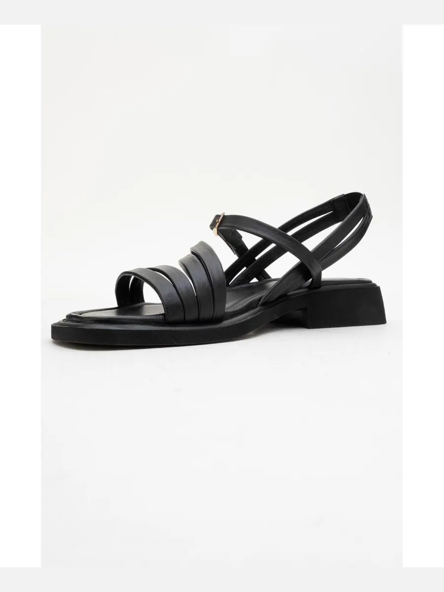 Кожаные сандалии Cesar (женские) Forever & Always Shoes — изображение 3 из 5, черный
