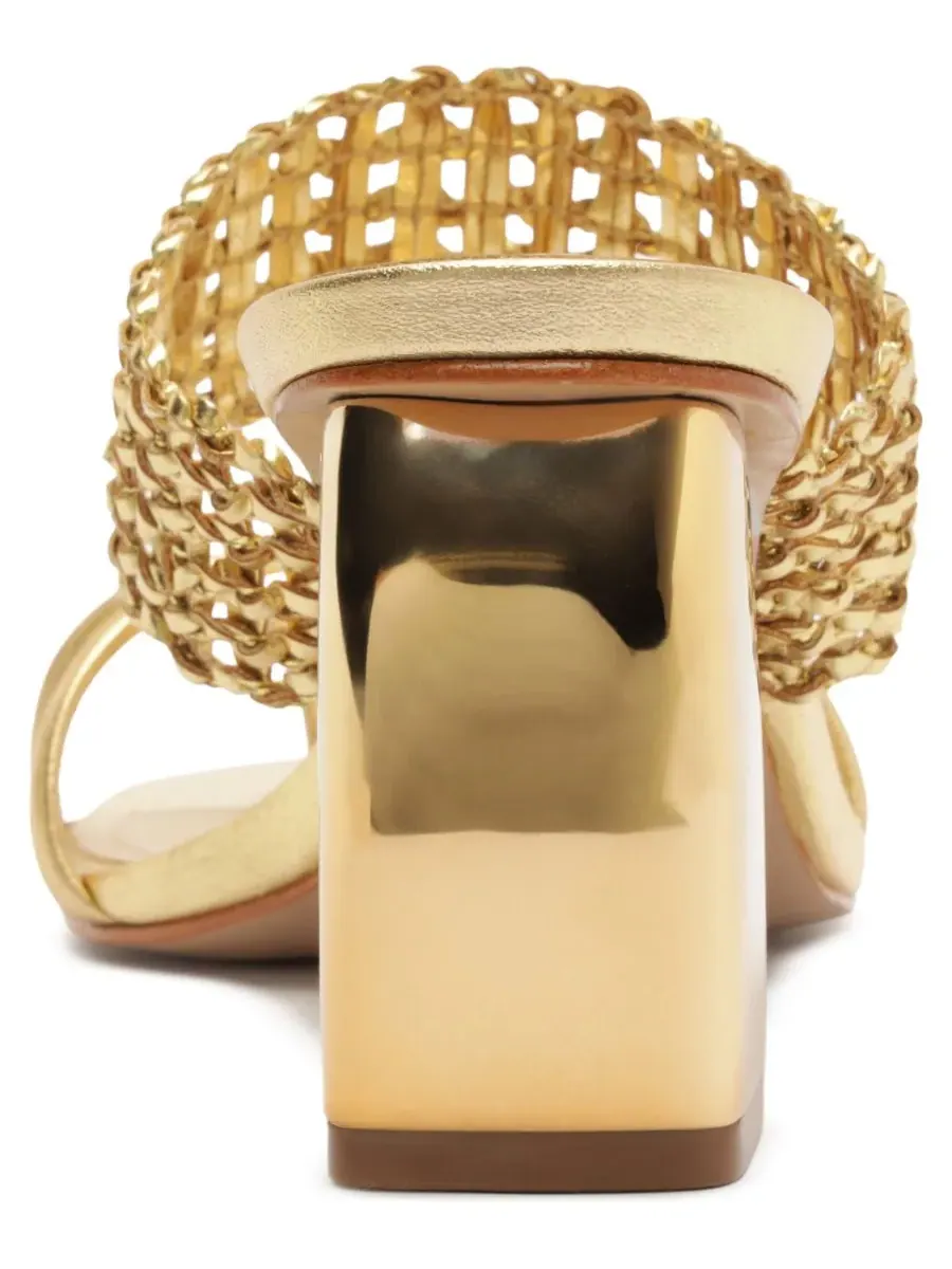 Женские сандалии-слипоны Aberdeen Schutz, Ouro — изображение 3 из 5