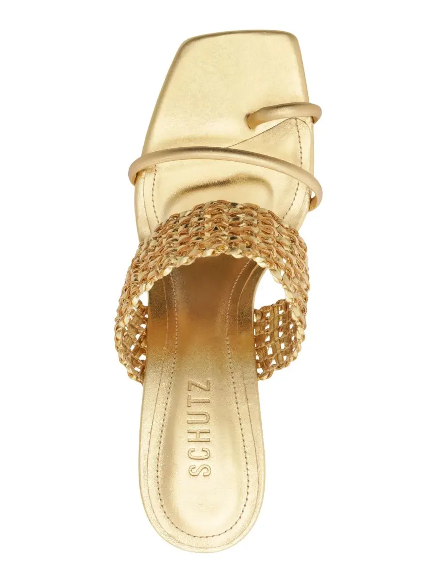 Женские сандалии-слипоны Aberdeen Schutz, Ouro — изображение 4 из 5