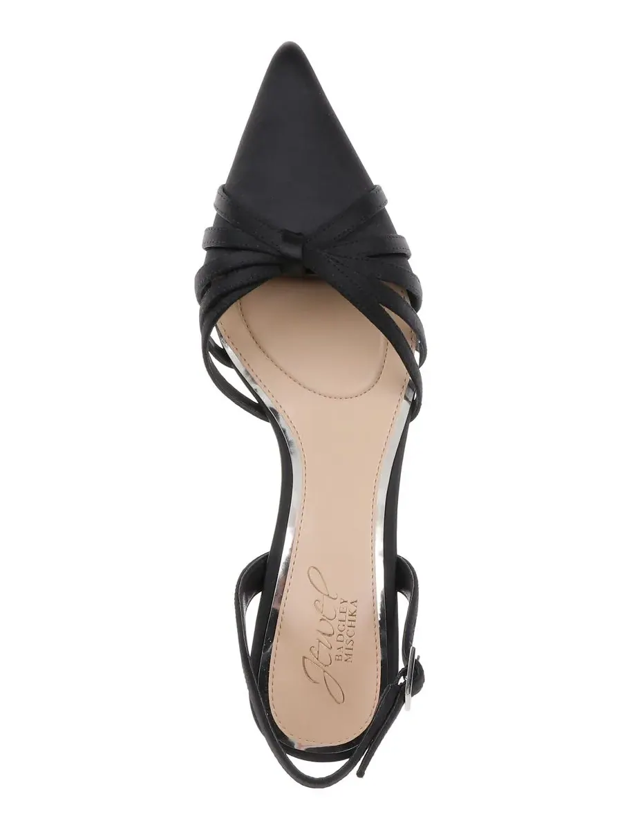 Женские туфли-лодочки Patricia с открытой пяткой Jewel Badgley Mischka — изображение 4 из 5, черный