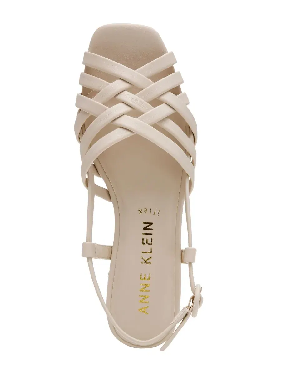 Женские сандалии с квадратным носком Fairfeild Square Toe Anne Klein, Bone Smooth — изображение 5 из 8