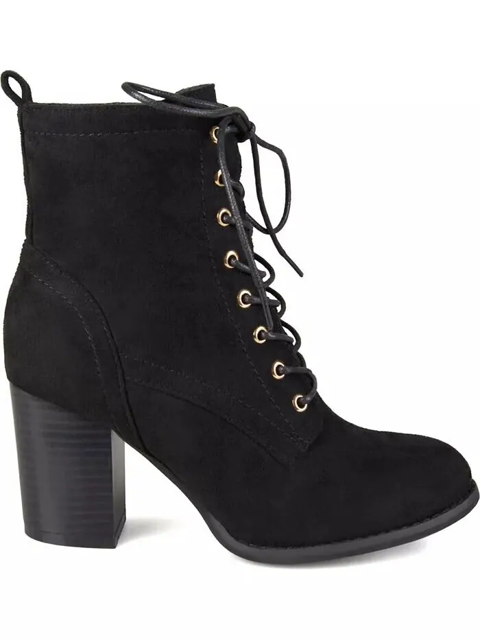 Женские ботильоны Baylor Lace Up Stacked Heel Journee Collection — изображение 2 из 8, черный