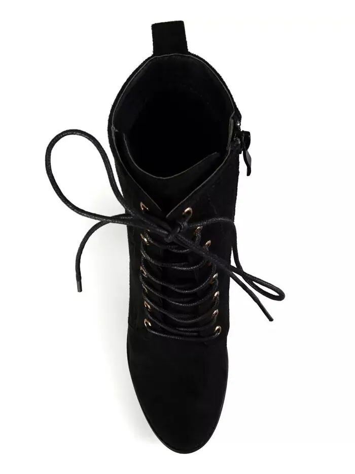 Женские ботильоны Baylor Lace Up Stacked Heel Journee Collection — изображение 4 из 8, черный