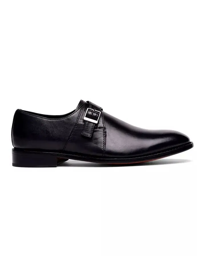 Мужские туфли Roosevelt Single Monk Strap Anthony Veer — изображение 2 из 5, черный