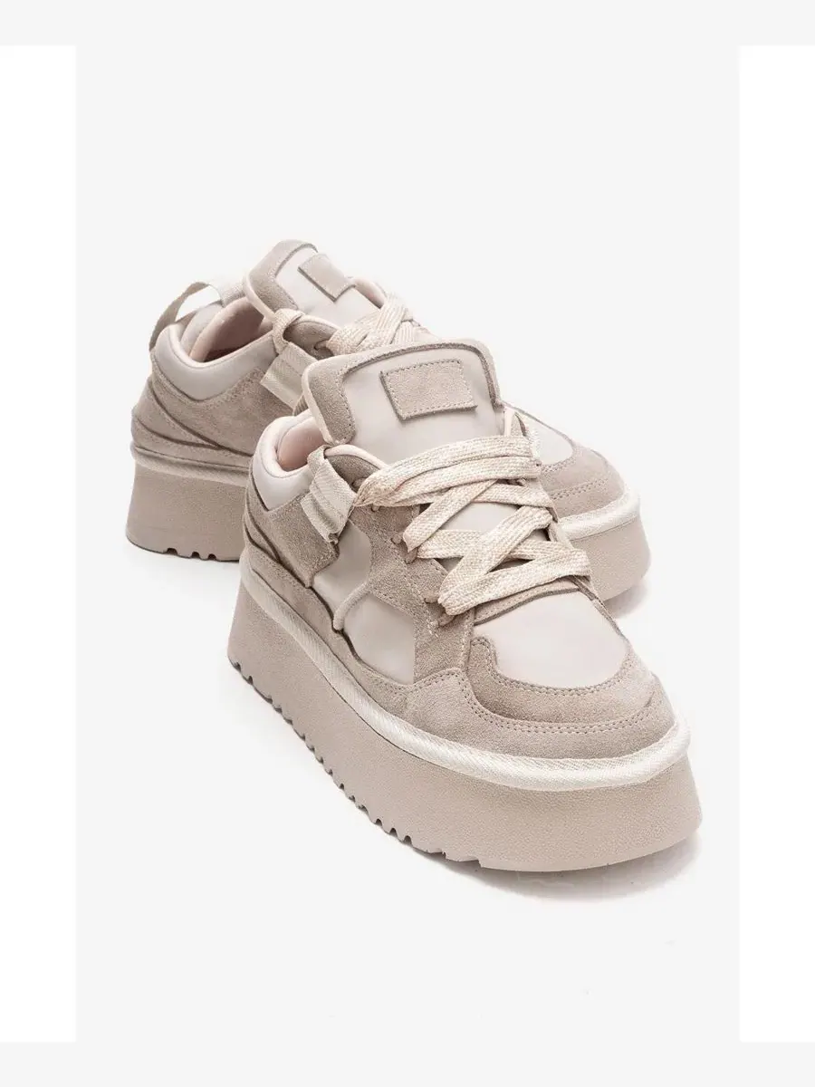 Кроссовки на платформе с замшевым верхом, модель Riven Forever & Always Shoes — изображение 4 из 6, бежевый