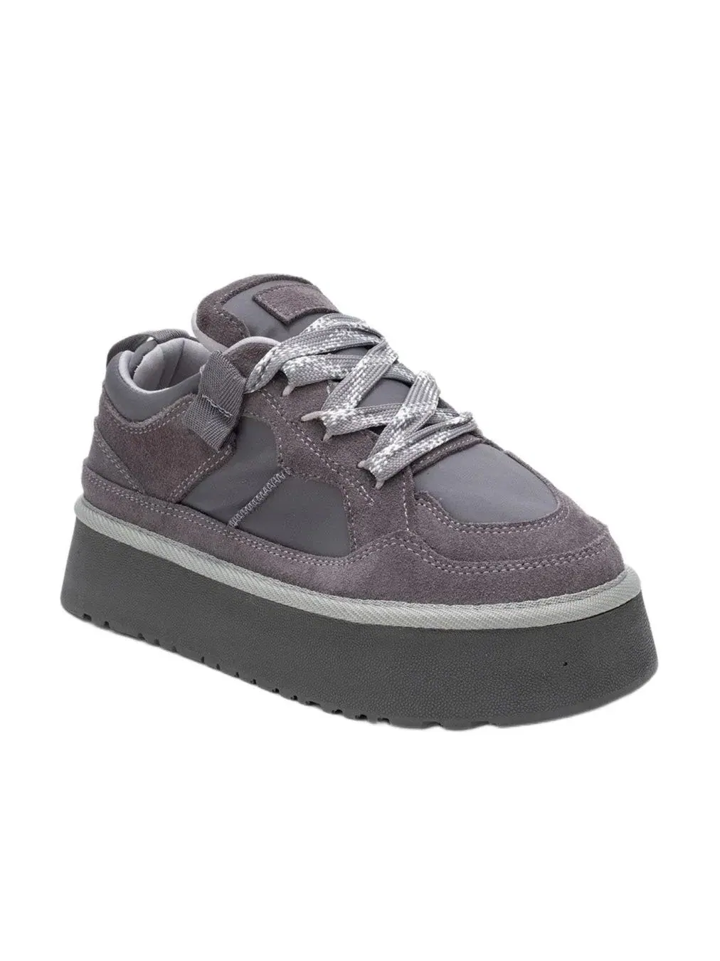 Кроссовки на платформе с замшевым верхом Riven Leather Forever & Always Shoes — изображение 1 из 6, серый