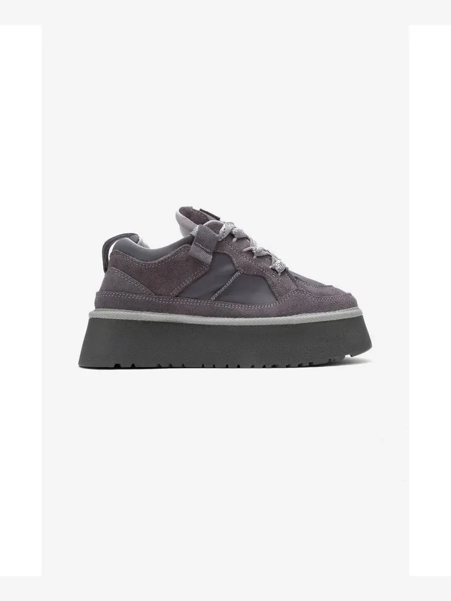 Кроссовки на платформе с замшевым верхом Riven Leather Forever & Always Shoes — изображение 2 из 6, серый