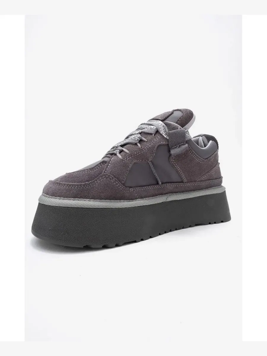 Кроссовки на платформе с замшевым верхом Riven Leather Forever & Always Shoes — изображение 6 из 6, серый