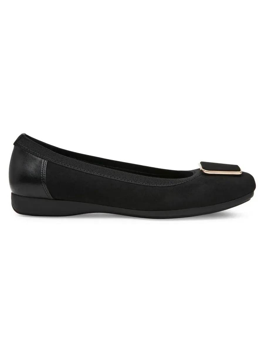 Женские балетки Uliana Slip-On Flats Anne Klein — изображение 2 из 8, черный