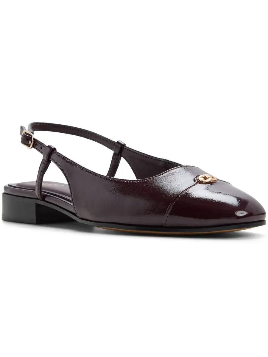 Балетки с квадратным носком и регулируемым ремешком, модель Maree Slingback ALDO — изображение 1 из 5, бордовый
