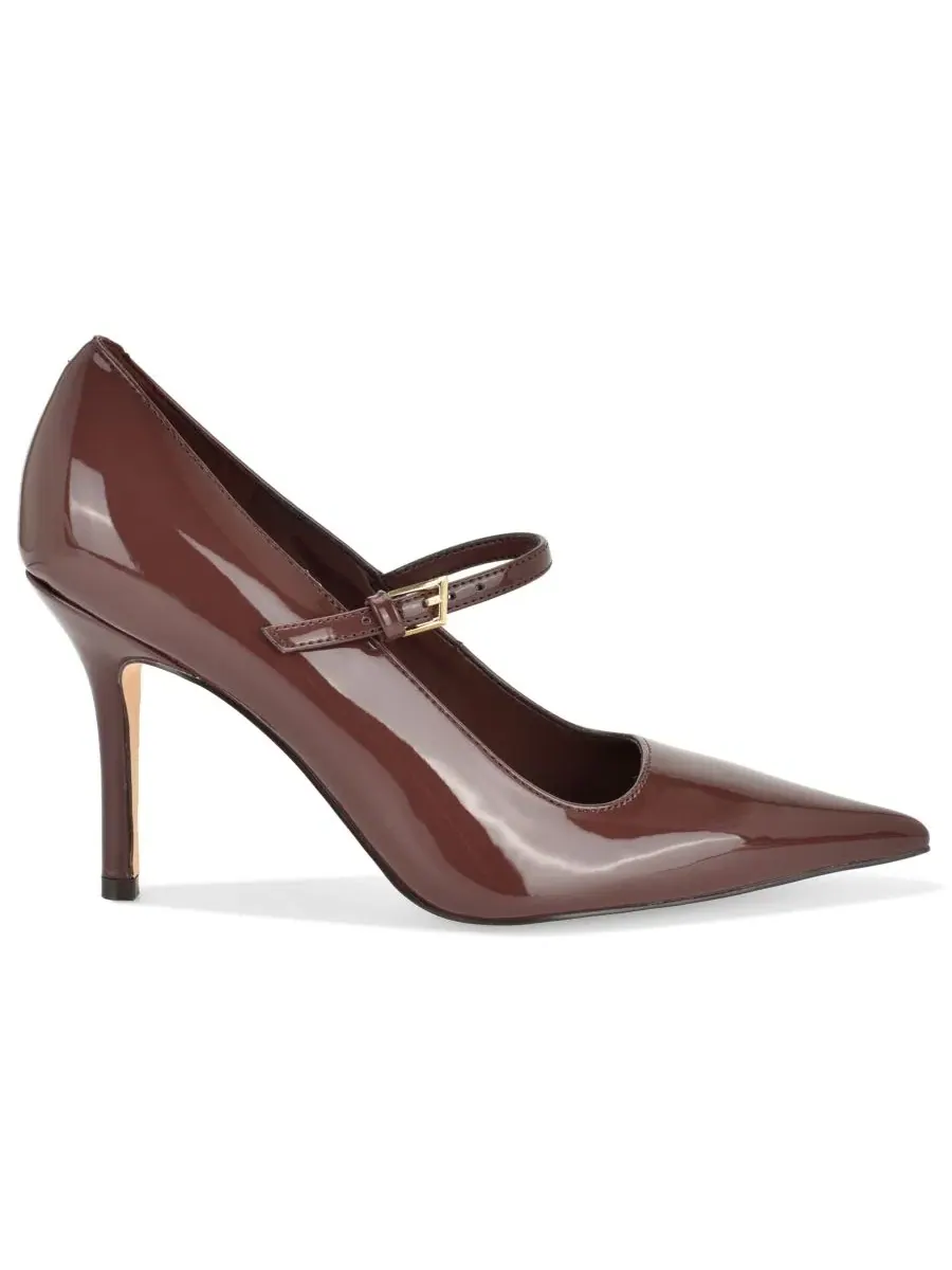 Туфли на каблуке-шпильке с острым мысом и ремешком, Mary Jane Gorjus Nine West — изображение 2 из 5, коричневый