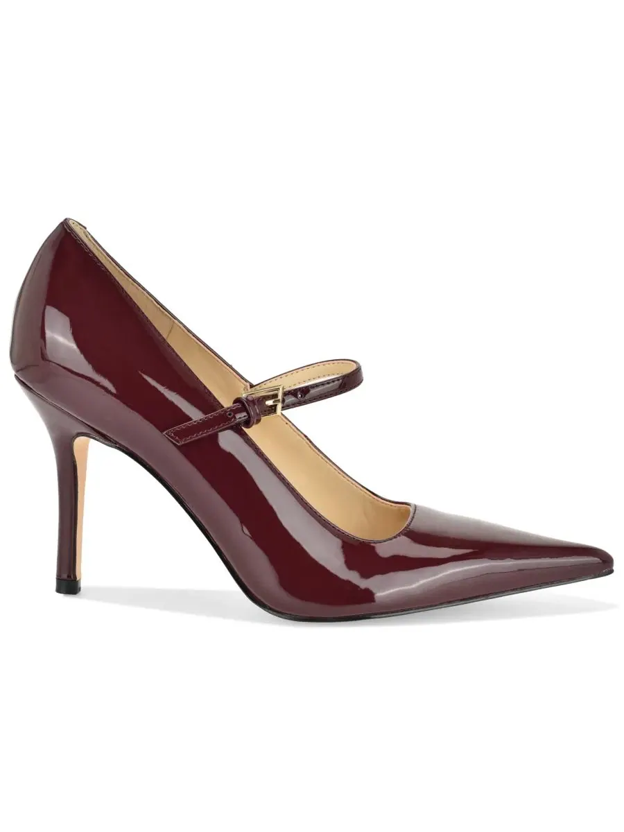 Туфли-лодочки Gorjus Mary Jane с острым носком, бренд Nine West — изображение 2 из 5, темный красный