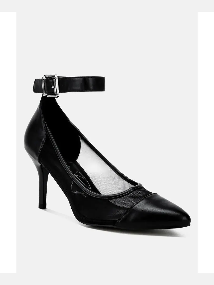 Туфли-лодочки из сетки с острым мысом Hearst Mesh Pump Sandals London Rag — изображение 1 из 3, черный