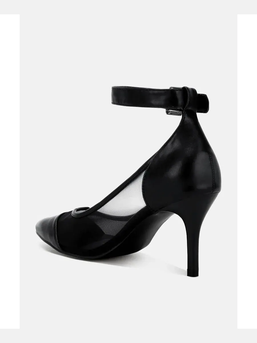 Туфли-лодочки из сетки с острым мысом Hearst Mesh Pump Sandals London Rag — изображение 2 из 3, черный