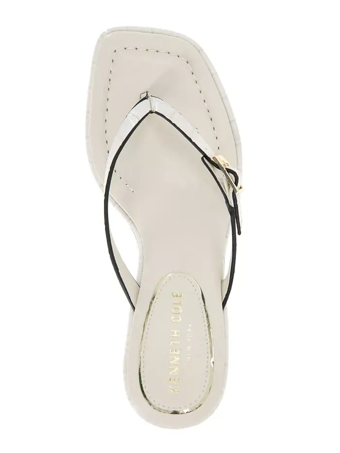 Женские сандалии Gillie на низком каблуке Kenneth Cole New York — изображение 4 из 8, кремовый
