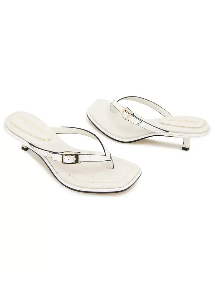 Женские сандалии Gillie на низком каблуке Kenneth Cole New York — изображение 8 из 8, кремовый