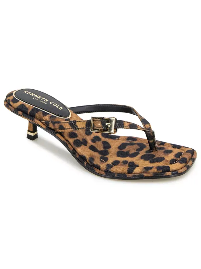 Женские сандалии Gillie на низком каблуке Kenneth Cole New York — изображение 1 из 8, леопардовый