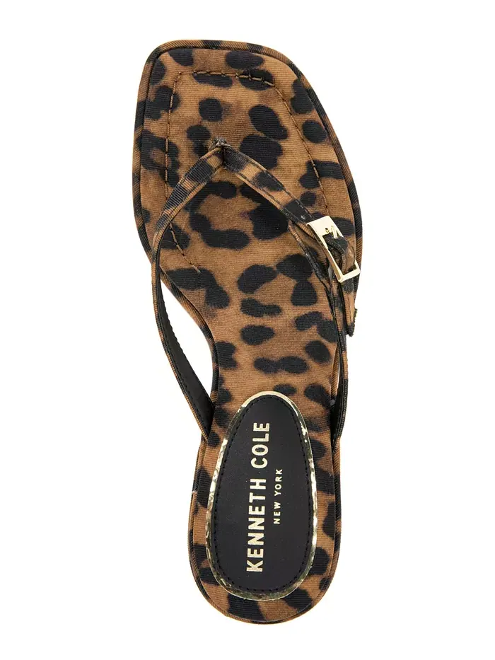 Женские сандалии Gillie на низком каблуке Kenneth Cole New York — изображение 4 из 8, леопардовый