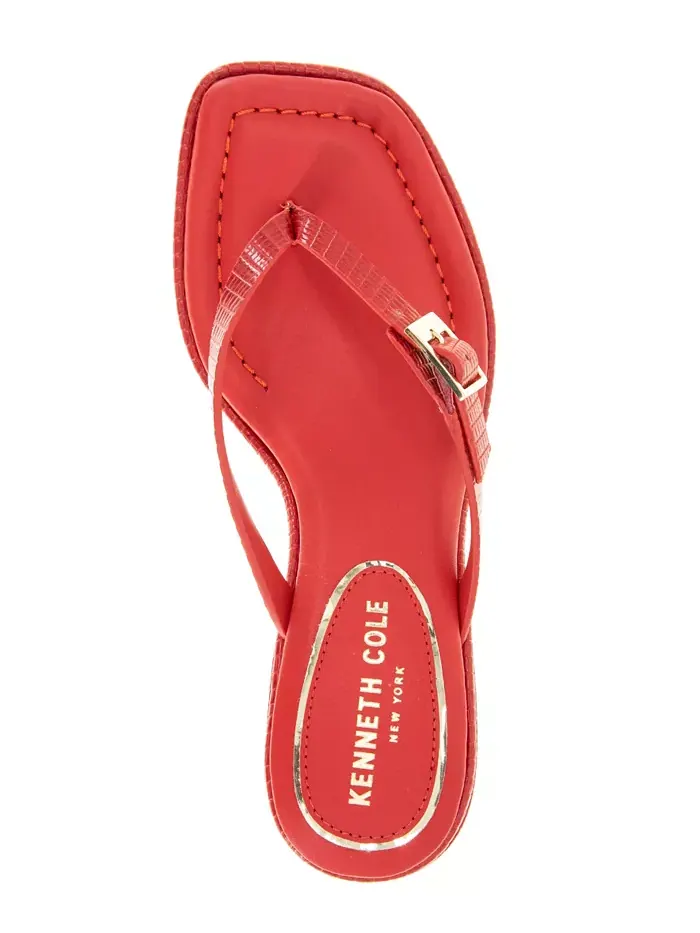 Женские сандалии Gillie на низком каблуке Kenneth Cole New York — изображение 4 из 8, красный