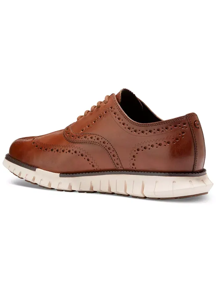 Мужские оксфорды ZERØGRAND Remastered с перфорацией и шнуровкой Cole Haan — изображение 3 из 10, бежевый/слоновая кость