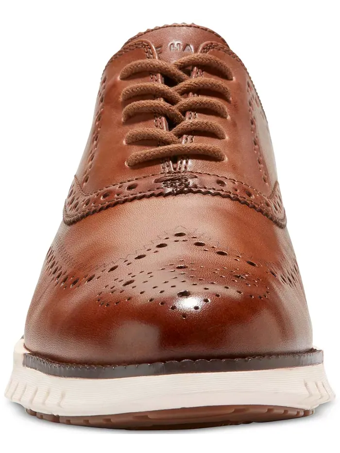 Мужские оксфорды ZERØGRAND Remastered с перфорацией и шнуровкой Cole Haan — изображение 4 из 10, бежевый/слоновая кость