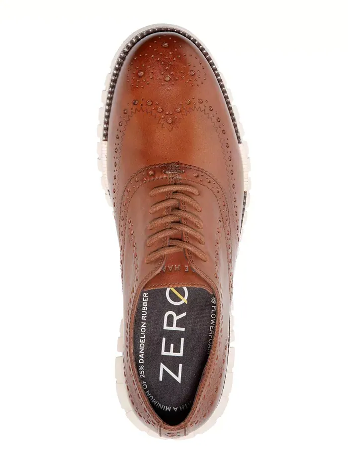 Мужские оксфорды ZERØGRAND Remastered с перфорацией и шнуровкой Cole Haan — изображение 5 из 10, бежевый/слоновая кость