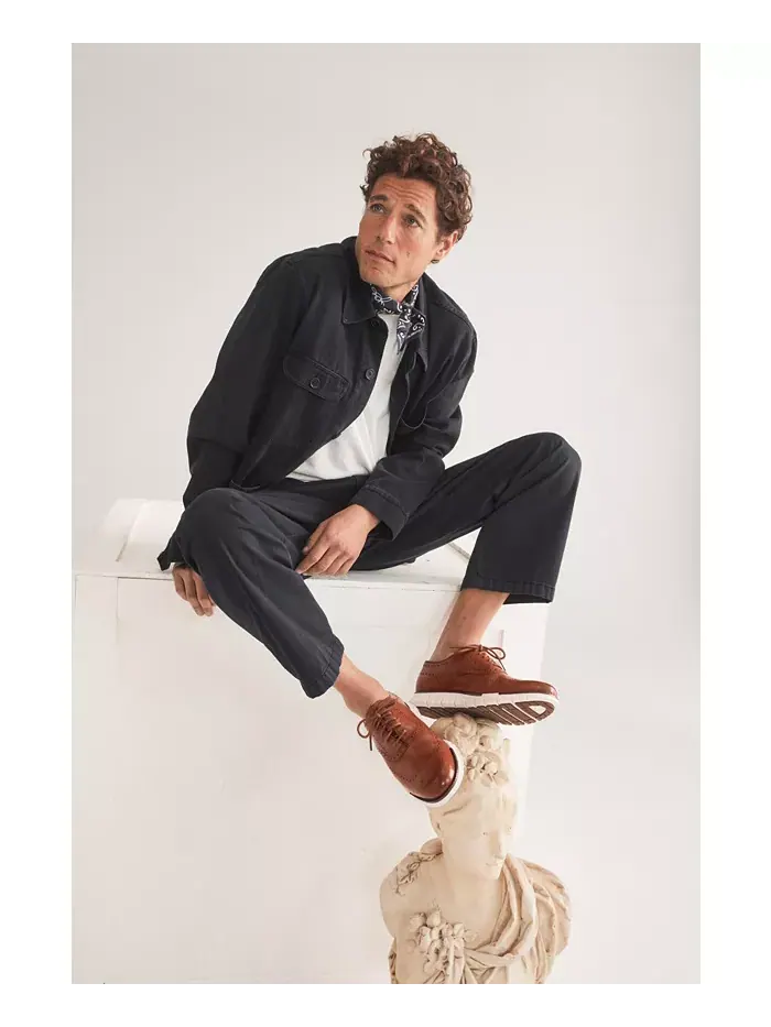 Мужские оксфорды ZERØGRAND Remastered с перфорацией и шнуровкой Cole Haan — изображение 7 из 10, бежевый/слоновая кость
