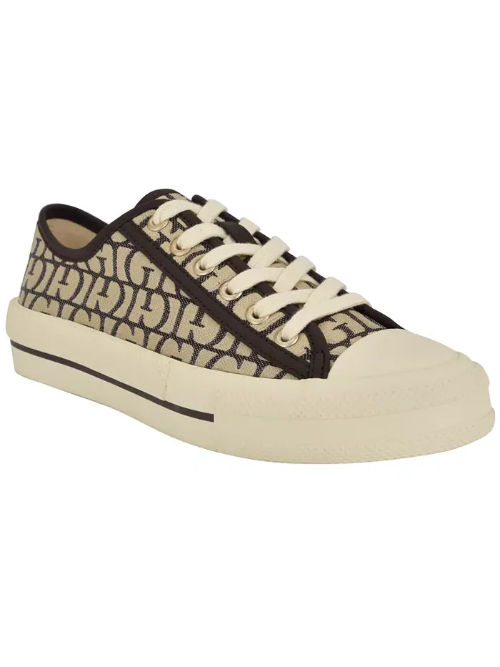 Женские кроссовки Carey Jacquard Logo Low-Top на шнурках GUESS