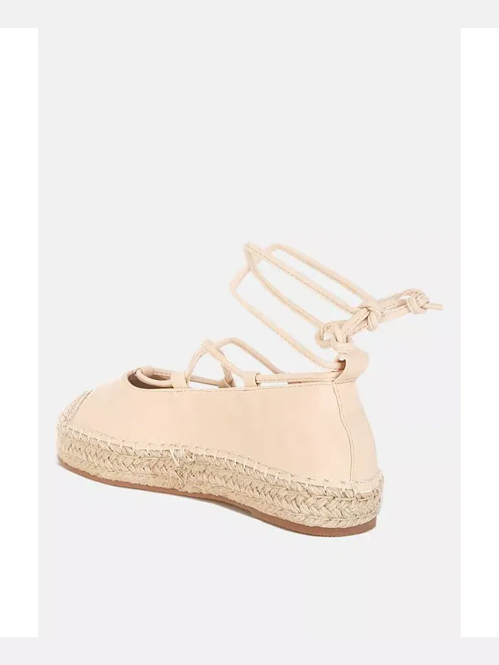 Сандалии Alaya Woven Toe Lace-Up Espadrilles London Rag — изображение 3 из 3, бежевый